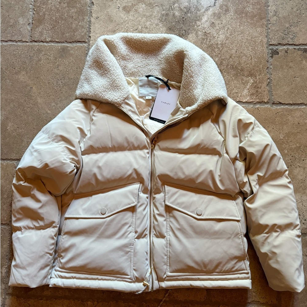 Varley Roseville Down Jacket with Shearling Collar NWT